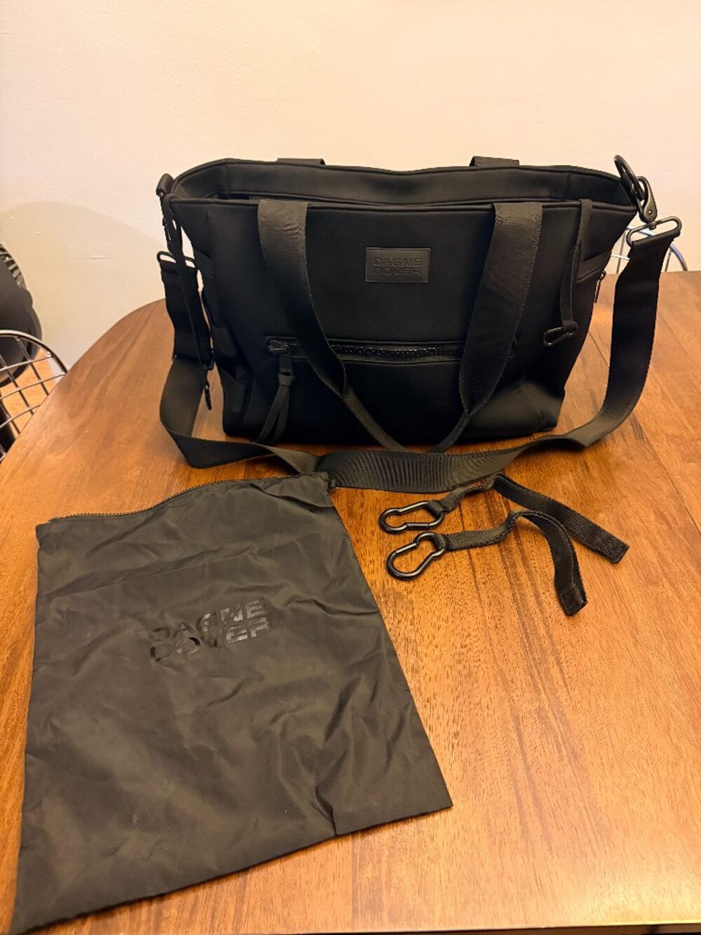 Dagne Dover Wade Neoprene Diaper Tote in Black 🖤